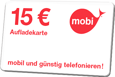 mobi Aufladekarte 15€
